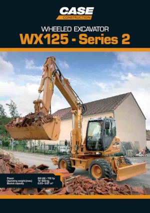 Excavadoras hidráulicas  de ruedas Case WX125 S-2