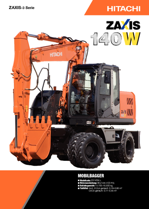 Excavadoras hidráulicas  de ruedas Hitachi ZX 140 W 3