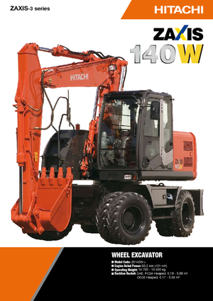 Excavadoras hidráulicas  de ruedas Hitachi ZX 140 W 3