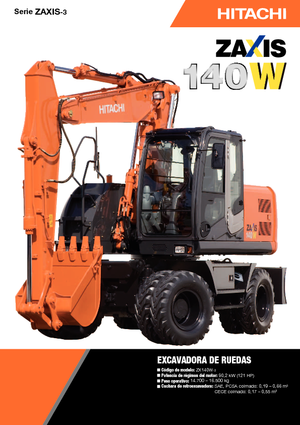 Excavadoras hidráulicas  de ruedas Hitachi ZX 140 W 3