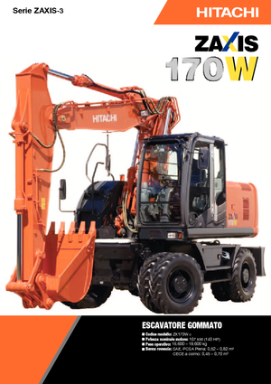 Excavadoras hidráulicas  de ruedas Hitachi ZX 170 W-3