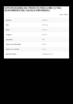 Cucharas de cargadoras Caterpillar 0,9 m3