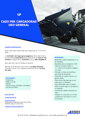 Cucharas de cargadoras Arden L40GP