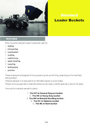 Cucharas de cargadoras Arden L31GP