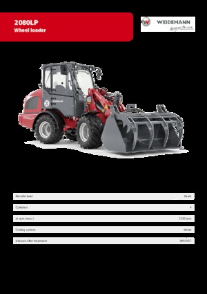 Cargadoras de ruedas Weidemann 2080 LP 