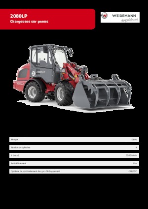 Cargadoras de ruedas Weidemann 2080 LP 