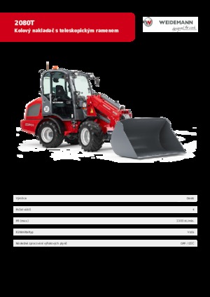 Cargadoras de ruedas Weidemann 2080 T