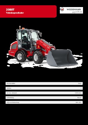 Cargadoras de ruedas Weidemann 2080 T