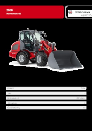 Cargadoras de ruedas Weidemann 2080