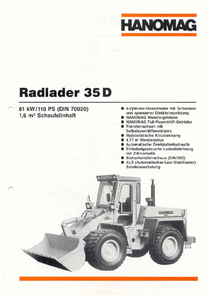 Cargadoras de ruedas Hanomag 35 D