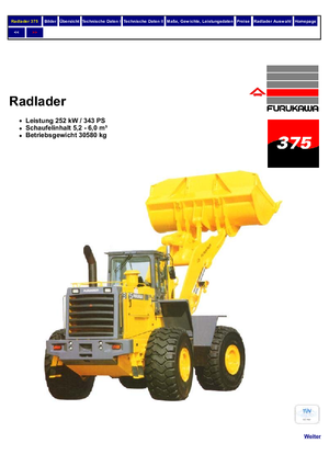 Cargadoras de ruedas Furukawa 375
