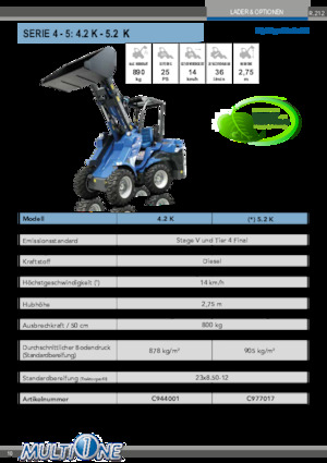 Cargadoras de ruedas Multione 4.2 K 