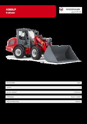 Cargadoras de ruedas Weidemann 4080 LP 