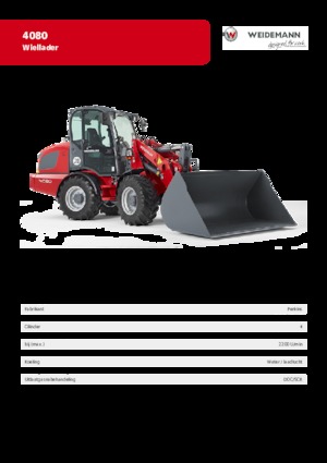 Cargadoras de ruedas Weidemann 4080