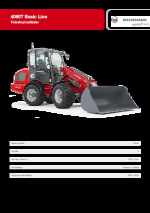 Cargadoras de ruedas Weidemann 4080T Basic Line