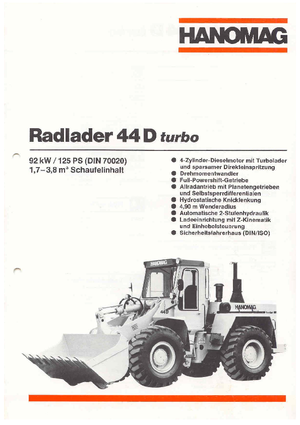 Cargadoras de ruedas Hanomag 44 D Turbo