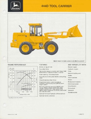 Cargadoras de ruedas John Deere Construction 444 D TC