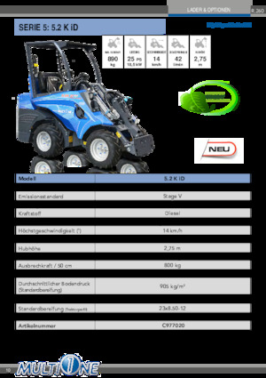 Cargadoras de ruedas Multione 5.2 K iD