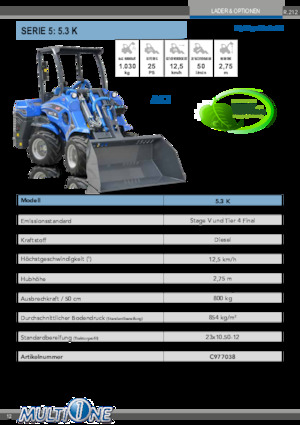 Cargadoras de ruedas Multione 5.3 K 