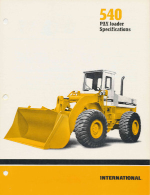 Cargadoras de ruedas International Harvester 540