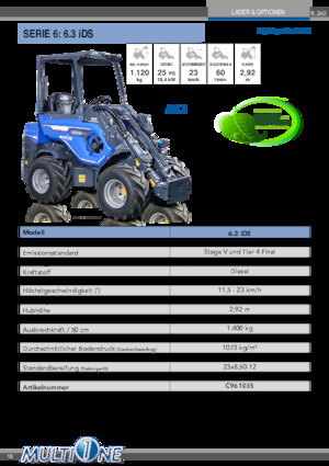Cargadoras de ruedas Multione 6.3 iDS