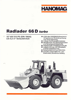 Cargadoras de ruedas Hanomag 66 D TURBO