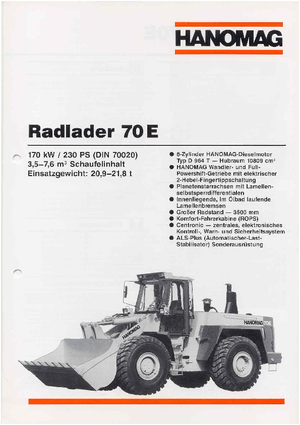 Cargadoras de ruedas Hanomag 70 E