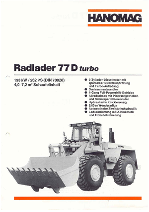 Cargadoras de ruedas Hanomag 77 D TURBO