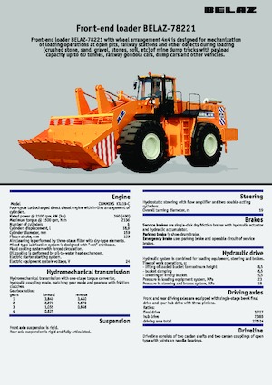 Cargadoras de ruedas Belaz 78221