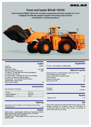 Cargadoras de ruedas Belaz 78250