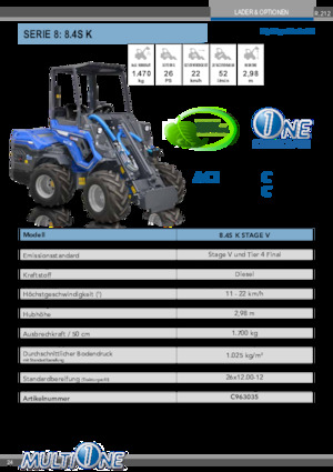 Cargadoras de ruedas Multione 8.4S K 