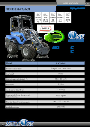 Cargadoras de ruedas Multione 8.4 TurboS