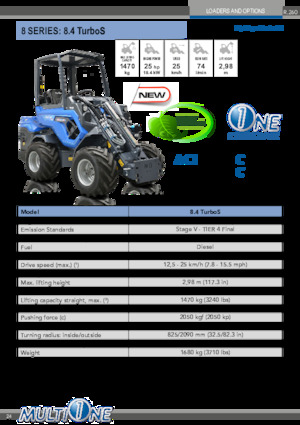 Cargadoras de ruedas Multione 8.4 TurboS
