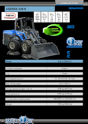 Cargadoras de ruedas Multione 8.5S K
