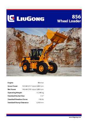 Cargadoras de ruedas Liugong 856 