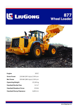 Cargadoras de ruedas Liugong 877 