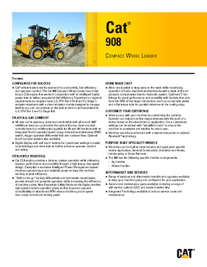 Cargadoras de ruedas Caterpillar 908