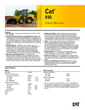Cargadoras de ruedas Caterpillar 910