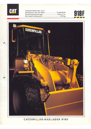 Cargadoras de ruedas Caterpillar 918 F