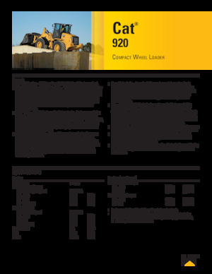 Cargadoras de ruedas Caterpillar 920