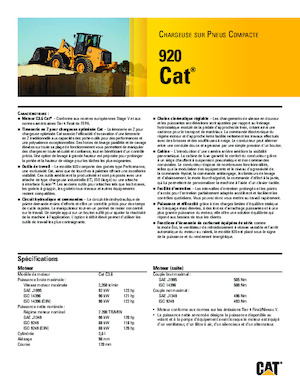 Cargadoras de ruedas Caterpillar 920
