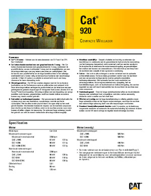 Cargadoras de ruedas Caterpillar 920
