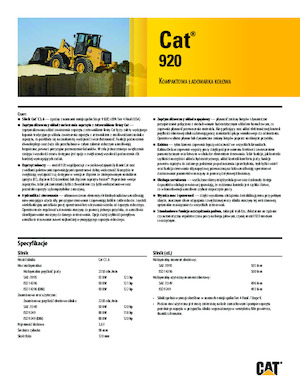 Cargadoras de ruedas Caterpillar 920