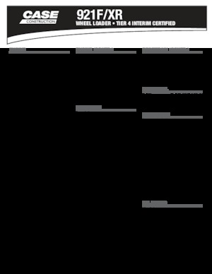 Cargadoras de ruedas Case 921 F/XR