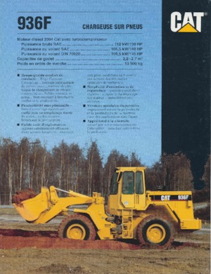 Cargadoras de ruedas Caterpillar 936 F