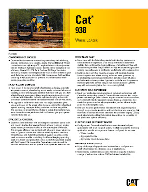 Cargadoras de ruedas Caterpillar 938