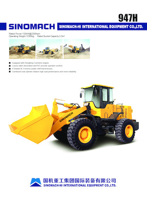 Cargadoras de ruedas Sinomach 947H