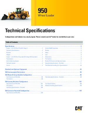 Cargadoras de ruedas Caterpillar 950