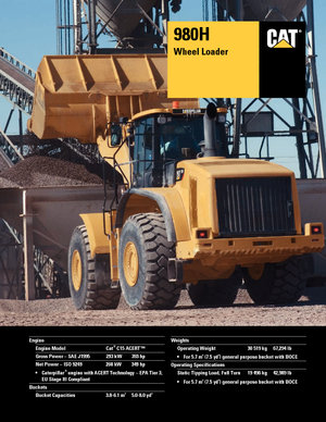 Cargadoras de ruedas Caterpillar 980H