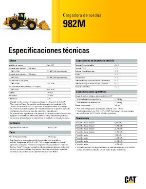 Cargadoras de ruedas Caterpillar 982M